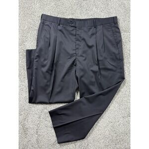 Brooks Brothers 1818 Madison Dress Pants Mens 46 Navy Wool Pleated 41x27"